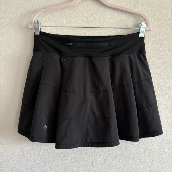 Lululemon Pace Rival Mid-Rise Skirt Long Women’s 6 Tall Black Pickleball Tennis - Picture 4 of 5